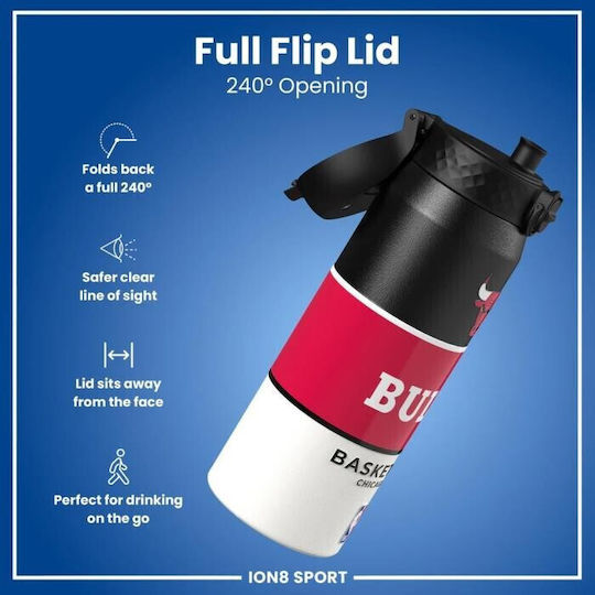 Ion8 Бутилка Термос Неръждаема Стомана Без BPA 750ml Nba Chicago Bulls