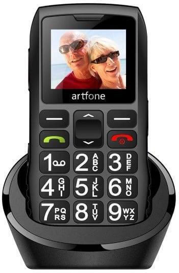 Artfone C1+ Dual SIM Κινητό με Μεγάλα Κουμπιά Μαύρο