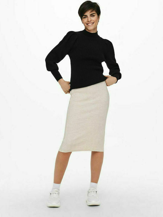 Women's Long Sleeve Sweater Turtleneck Black