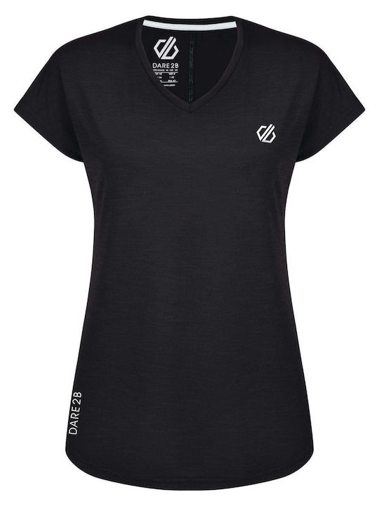 Damen Sportlich T-Shirt Schnell trocknend Black