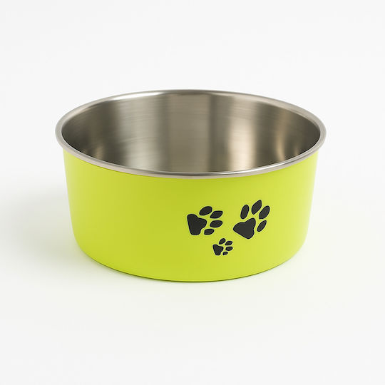 Edelstahl Schalen Futter & Wasser für Hund & Katze 2x 1.6lt 18cm in Rot Farbe
