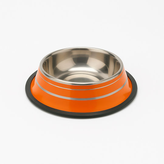 Edelstahl Schalen Futter & Wasser für Hund & Katze 600ml in Rosa Farbe