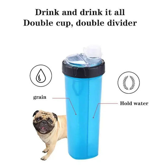 Zwei Flasche aus Silikon Futter & Wasser für Hund & Katze in Grün Farbe