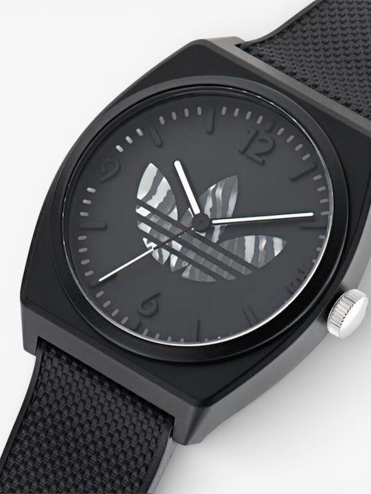 adidas Project Two Ανδρικό Ρολόι 38mm Μπαταρίας με Μαύρο Καουτσούκ Λουράκι