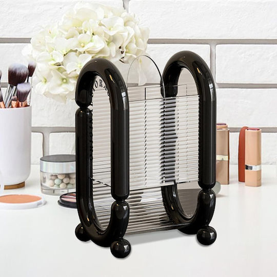 Alista Home Organizator Cosmetice Cu Separatoare Negru 20x12x10cm