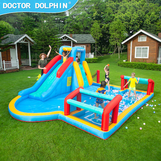 Fun Baby Φουσκωτό Doctor Dolphin με Τραμπολίνο & Τσουλήθρα για 3+ Ετών