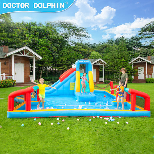 Fun Baby Φουσκωτό Doctor Dolphin με Τραμπολίνο & Τσουλήθρα για 3+ Ετών
