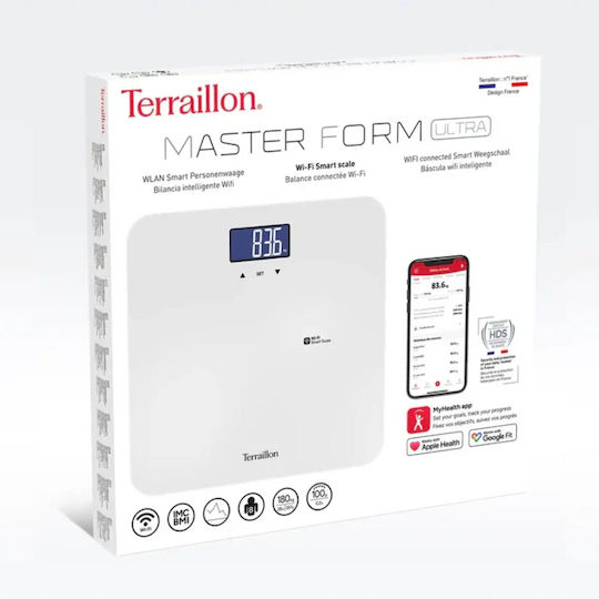 Terraillon Master Smart Дигитална Везна 180kg Бяла