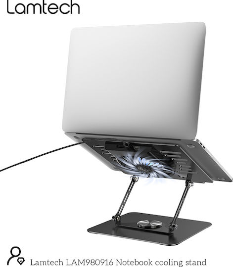 Lamtech Cooling Pad για Laptop έως 17" με 1 Ανεμιστήρα και Φωτισμό LAM980916