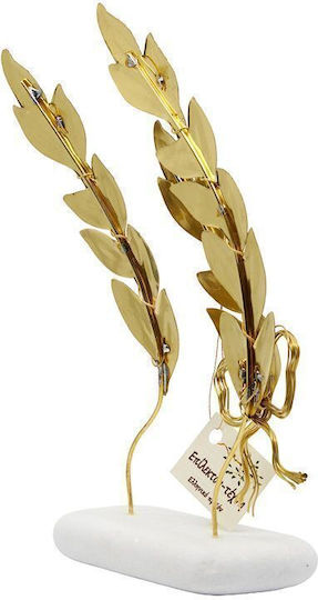 Epilekton-art 07-145 Handmade Tabletop Decor Brass Laurel Branch 16x22