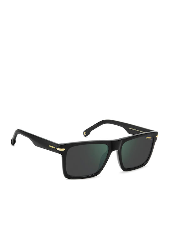 Carrera Unisex Sunglasses With Black Horn-Rimmed Frame And Grey Lens 378/S 807/Q3