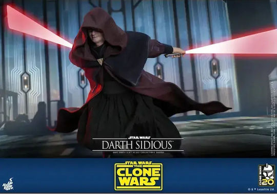 Hot Toys Star Wars Darth Sidious The Clone Wars Action Figure Height 29cm in Scale 1:6