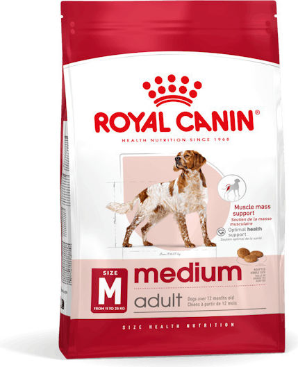 Royal Canin Medium Adult 3kg Trockenfutter für erwachsene Hunde mittlerer Rassen mit Geflügel, Fleisch und Schweinefleisch