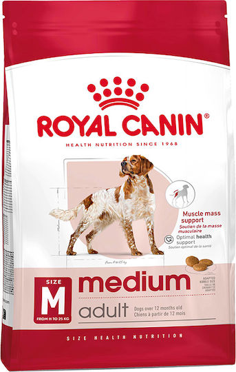 Royal Canin Medium Adult 3kg Trockenfutter für erwachsene Hunde mittlerer Rassen mit Geflügel, Fleisch und Schweinefleisch