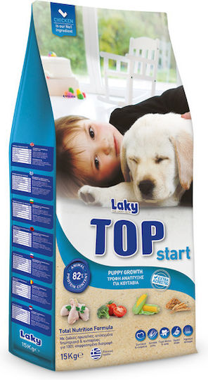Laky Top Start Puppy 15kg Trockenfutter für Welpen mit Fleisch, Huhn und Leber