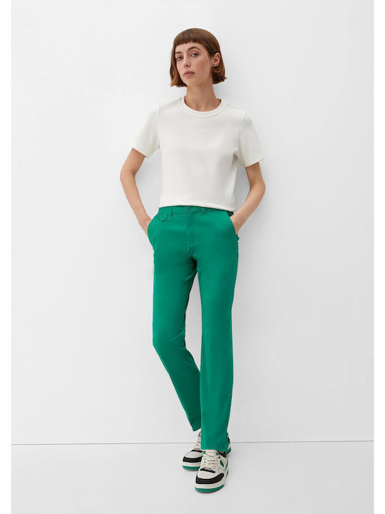 Red Label Women's Chino Trousers Regular Fit Green