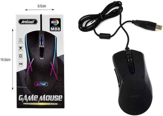 Andowl M88 Gaming Maus Schwarz