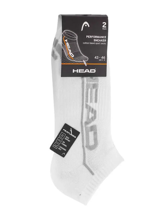 Head Ανδρικές Κάλτσες Performance Sneaker 2 Ζεύγη Λευκό