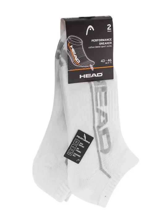 Head Ανδρικές Κάλτσες Performance Sneaker 2 Ζεύγη Λευκό