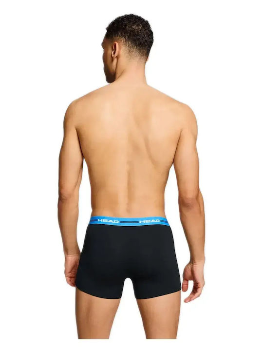 Herren Boxershorts Schwarz-Blau 2er Pack