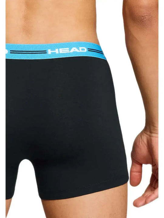 Herren Boxershorts Schwarz-Blau 2er Pack