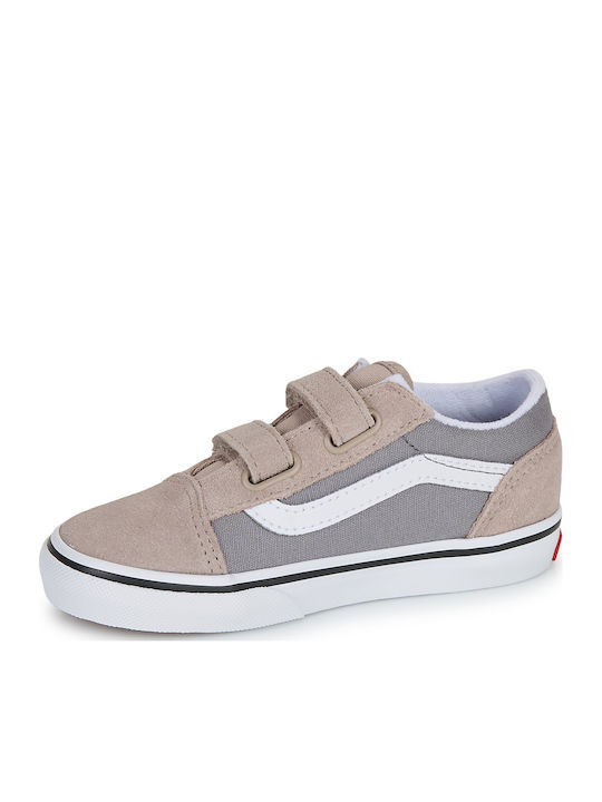 Old Skool V Παιδικά Sneakers με Σκρατς Μπεζ