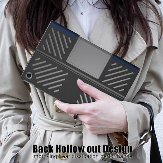 Husă Tabletă Lenovo Tab Plus Skyddar Innovation Suport Multi-unghi Funcție Sleep Wake Foldpro Albastru Set Sticker