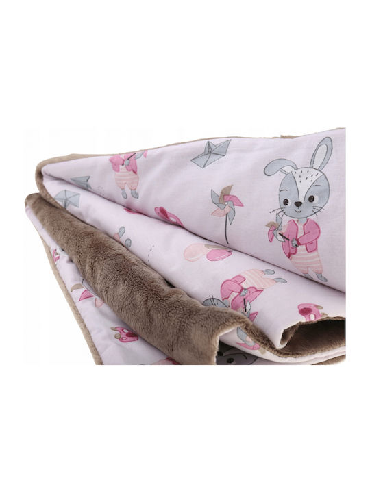 BabyMam Pătură Pepinieră Swaddling 100% Bumbac Roz 75x50cm