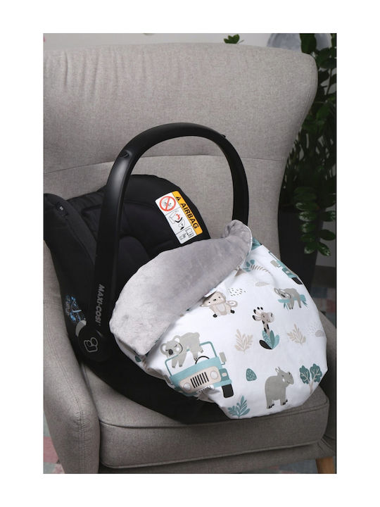 BabyMam Pătură Pepinieră Swaddling 100% Bumbac Gri 75x50cm