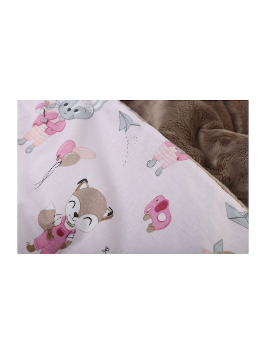 BabyMam Pătură Pepinieră Swaddling 100% Bumbac Roz 75x50cm