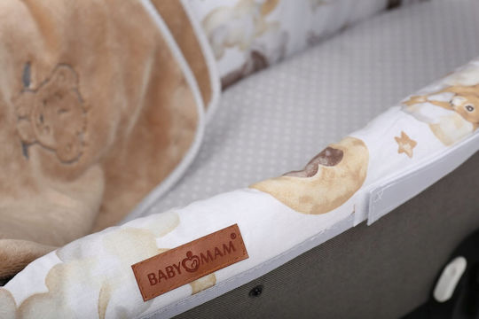 BabyMam Pătură Pepinieră Swaddling Catifea Maro cu Animal 75x100 cm