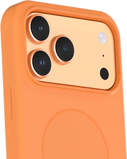 Force Case Силиконов Калъф Iphone 17 Pro Съвместим С Magsafe Удароустойчив 2м Оранжев