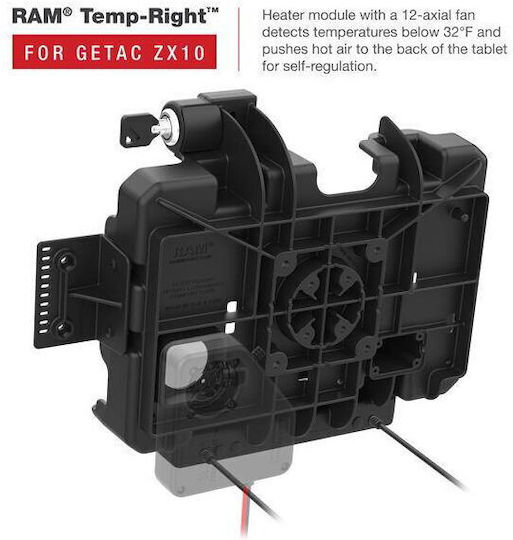 Ram Mounts Ram Заключваща Захранваща + Двойна Usb Data Докинг Станция Getac Zx10 Многоцветен