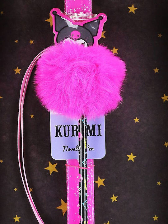 Osterkerze Runde Form Stift Pom Pom Rosa