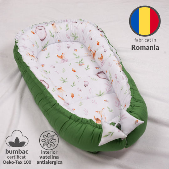 Kidizi Perna Pentru Bebeluși Tip Cuib Verde 50x90 cm
