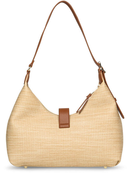 Bovie Straw Women's Shoulder Bag Tabac Brown