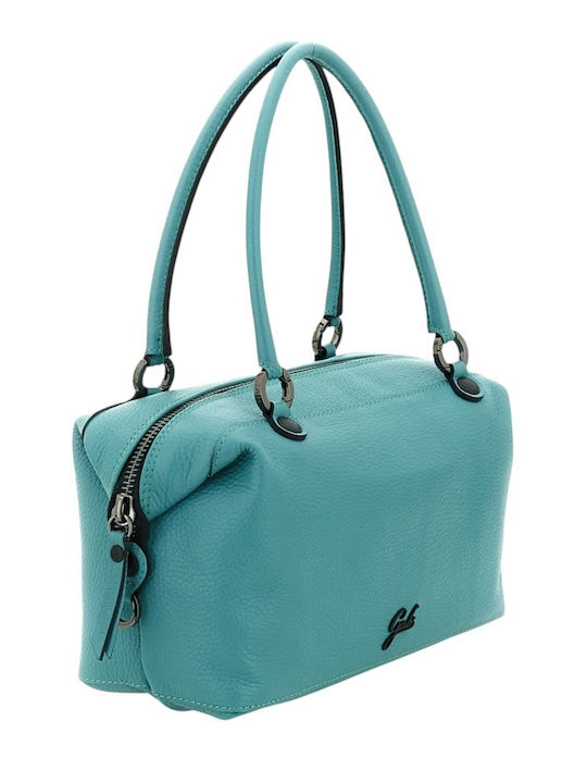 Leather Women's Shopper Shoulder Bag Petrol