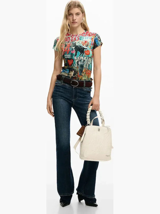 Set Women's Satchel Bag Beige Crude