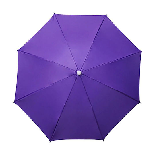 Umbrelă de Cap Alista Home Diametru 69 Cm Curea Reglabilă pentru Cap Protecție Împotriva Ploii și UV Violet