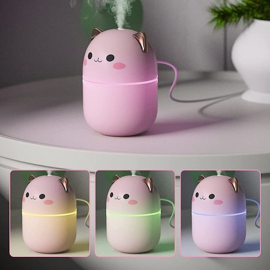 Mini Humidifier Children Cat Abs 250 Ml Usb Pink