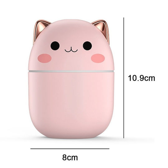 Mini Humidifier Children Cat Abs 250 Ml Usb Pink