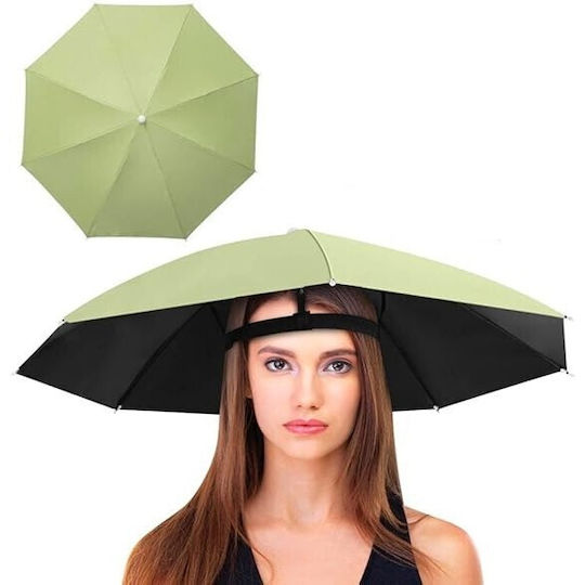 Umbrelă De Cap Alista Home Diametru 69 Cm Bandă Elastică Pentru Cap Protecție Împotriva Ploii Și Uv Matcha Verde