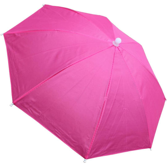 Head Umbrella Alista Home 69 Cm Diameter Adjustable Head Strap Uv Rain Protection Pink