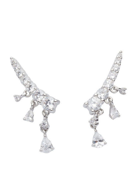 U.S. Polo Assn. Σετ Σκουλαρίκια Ear Climbers με Πέτρες