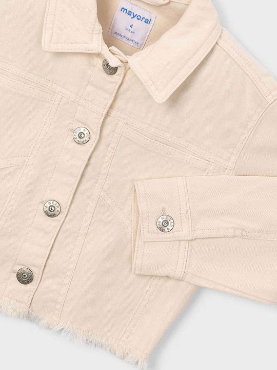 Kinderjacken & Winterjacken Kinder Jeans Jacke Kurz Beige