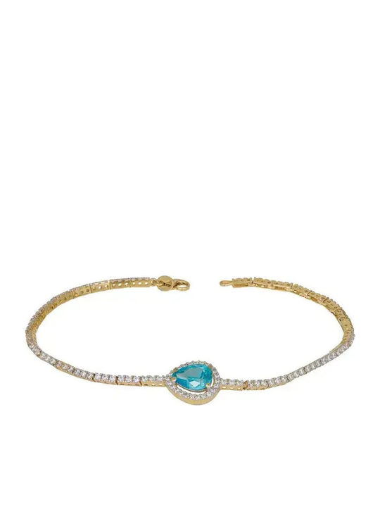 Damen Armbänder Rosette aus 9K Gold mit Zirkon Damen Armbänder Rosette aus 9K Gold mit Zirkon
