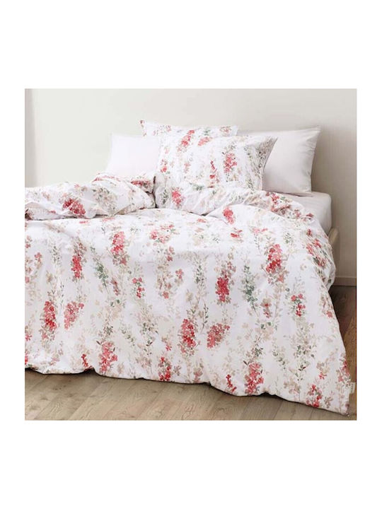 Majoli Bahar Set Huse Pentru Pilote 100% Bumbac Dublu Cu 2 Fețe De Pernă & 1 Cearceaf 200x220cm Floral