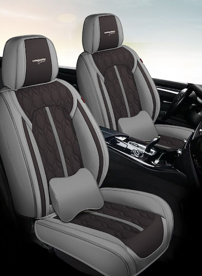 CarGuard Set De Huse Scaune Auto Din Piele Gri
