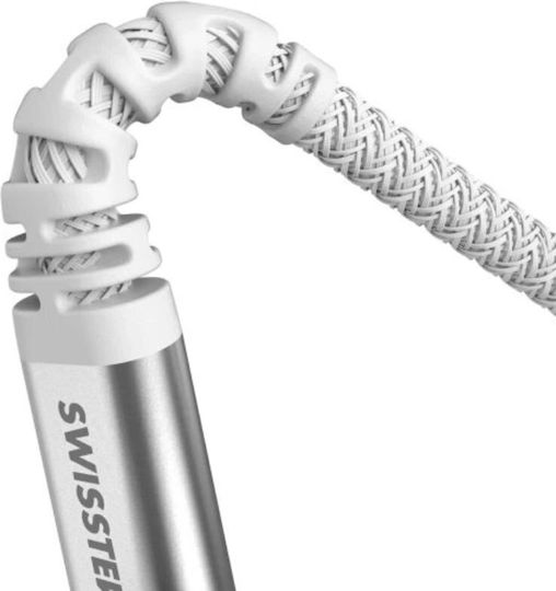 Swissten Kevlar USB-C Cable USB-C 60W 3A Extra Durable 1.5m White