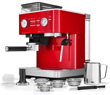 Kitchenaid Машина Espresso Налягане 15bar с Мелачка Червена 5KES6551ECA